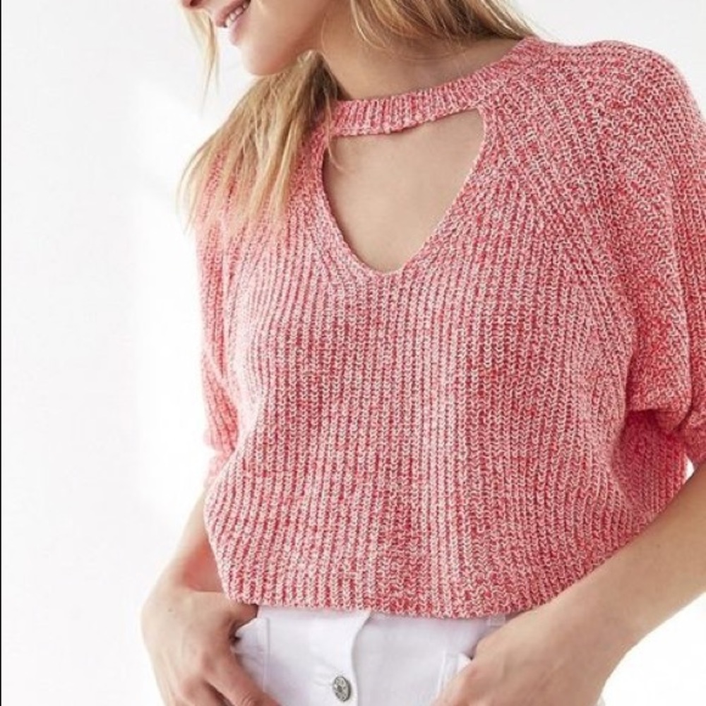 UO silence &noise Maddie cut out cropped sweater